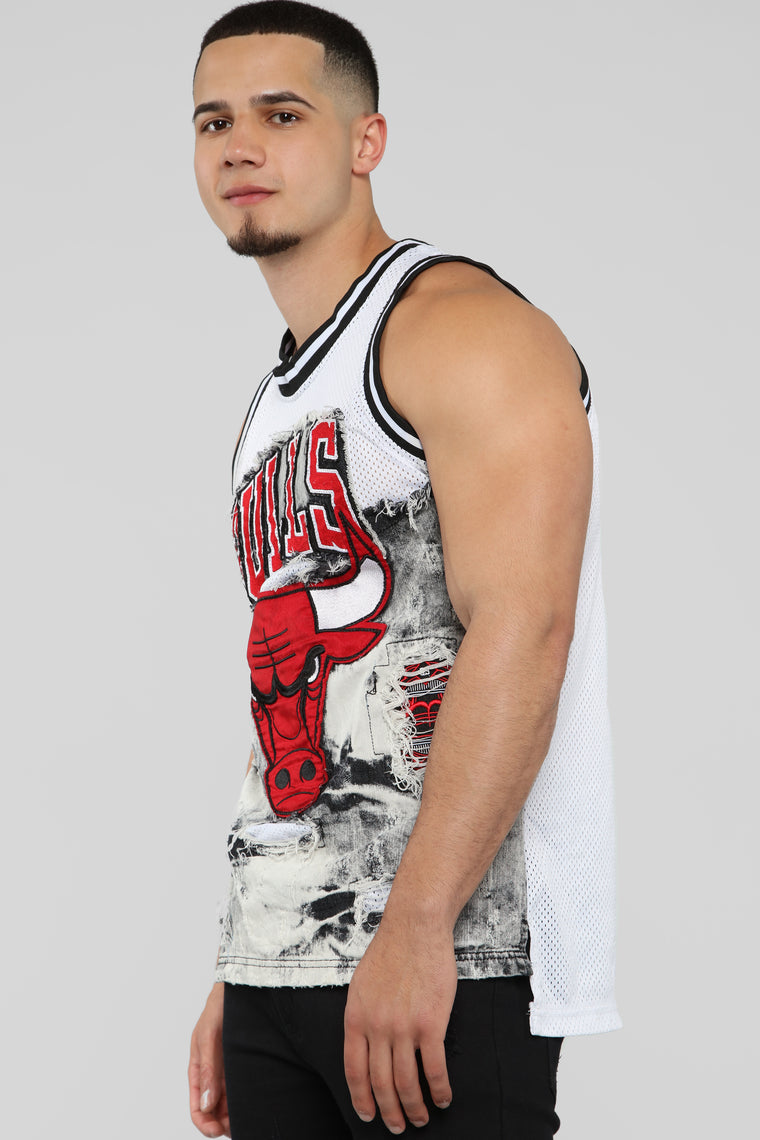 bulls denim jersey