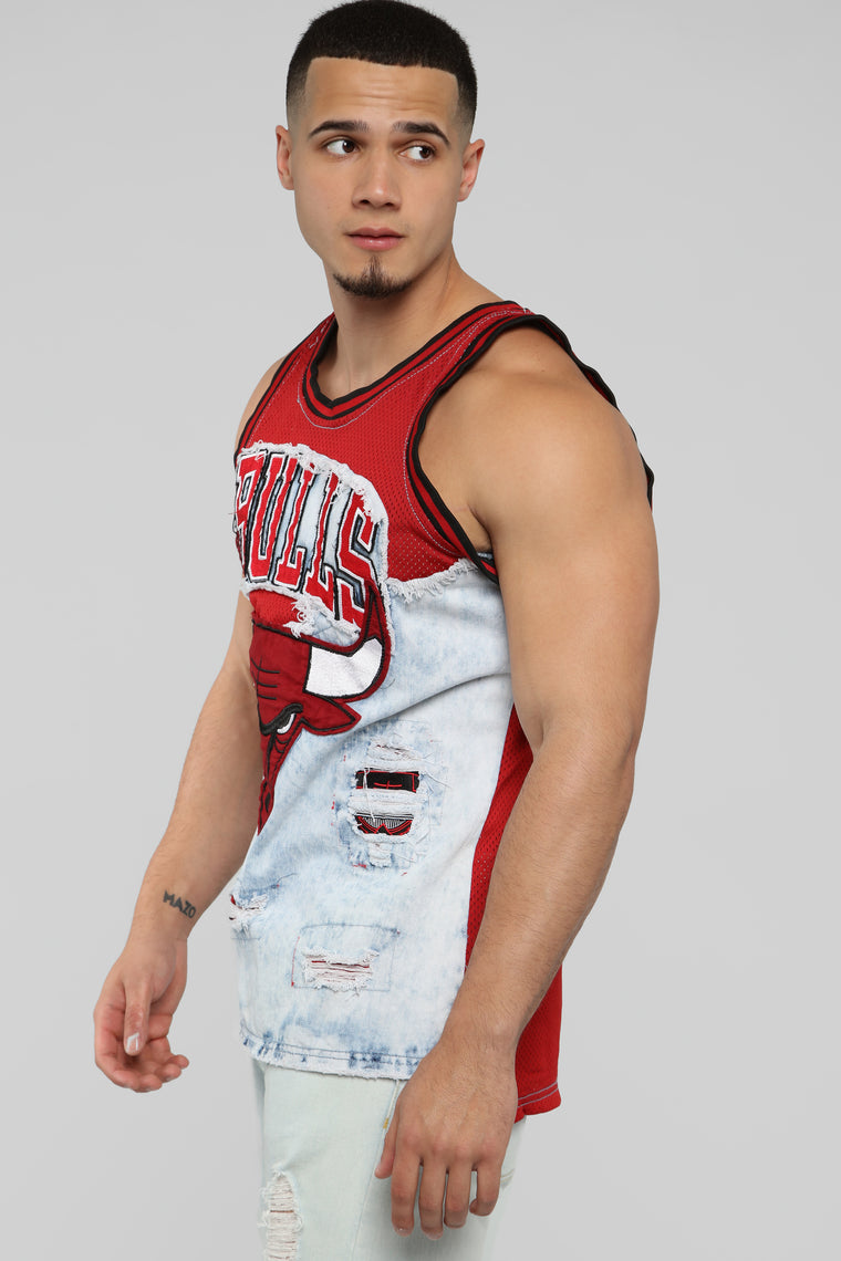 bulls denim jersey