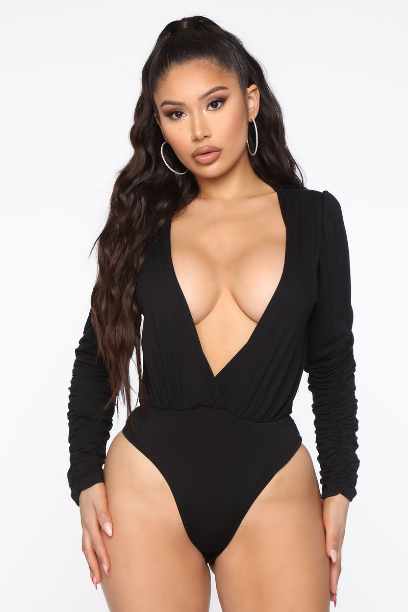 Deep In Love Bodysuit Black Fashion Nova Bodysuits Fashion Nova 9466