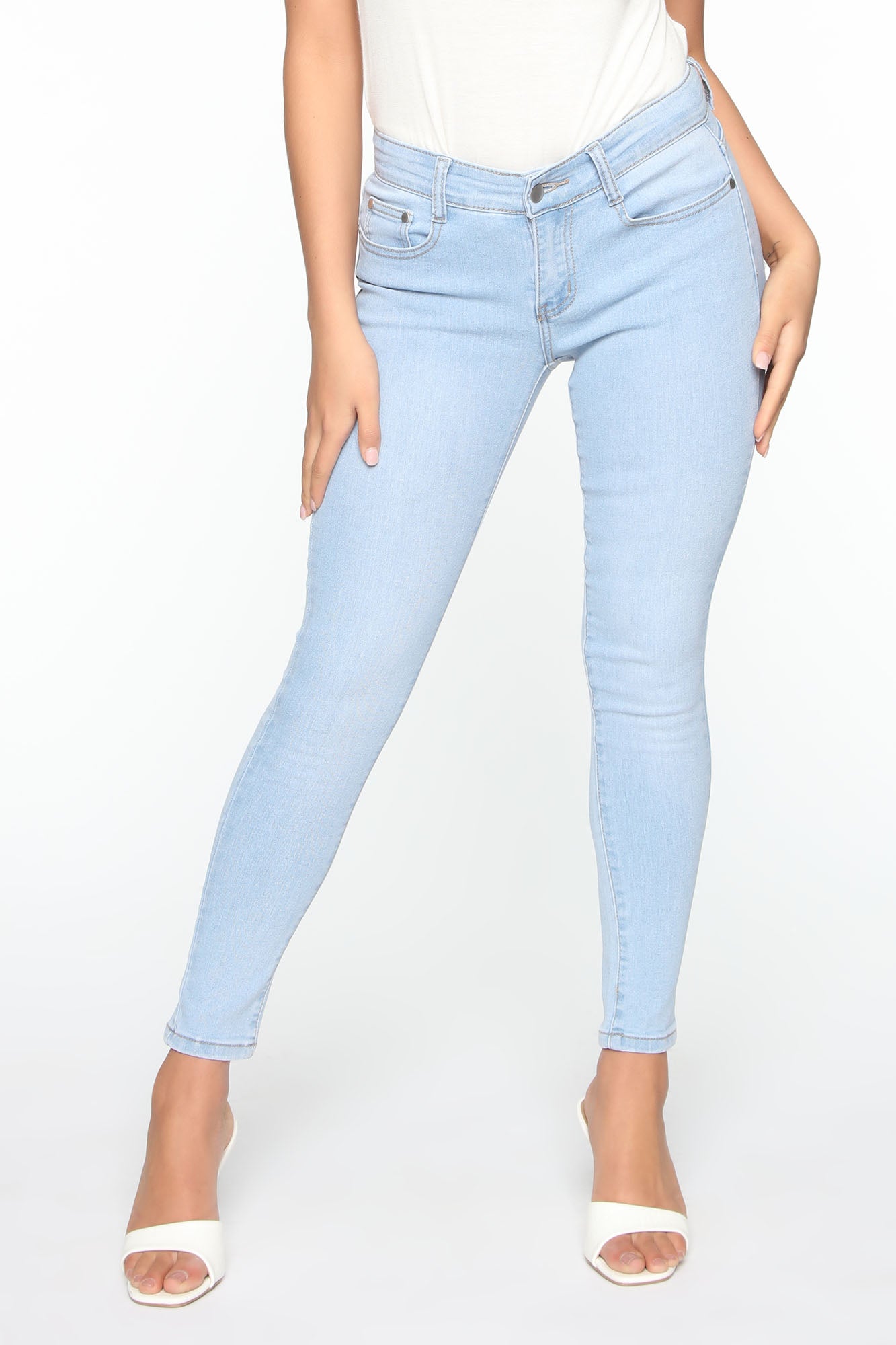 All The Booty Ripped Skinny Jeans - Light Blue Wash – Fashion Nova