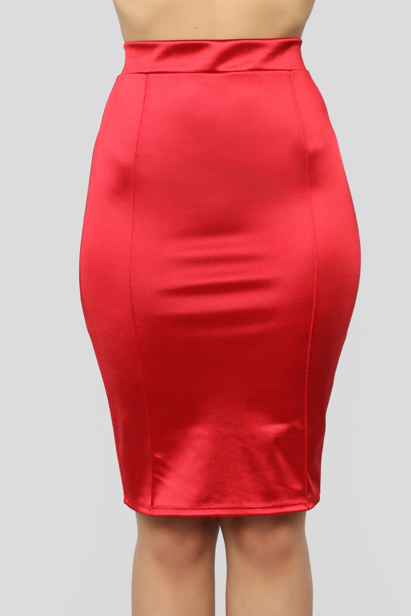 Got Your Attention Midi Skirt - Red | Fashion Nova, Skirts | Fashion Nova