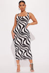 Maisie Maxi Dress - Black/White