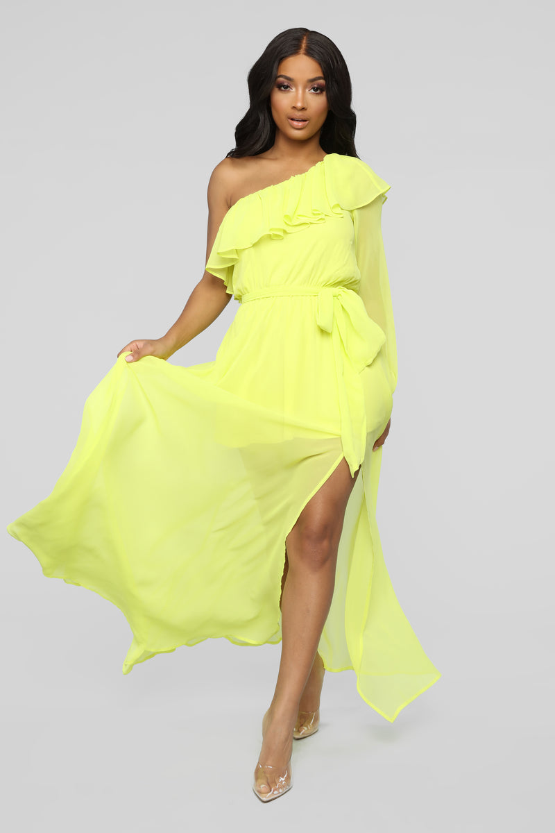 Feeling Fun Off Shoulder Maxi Dress - Yellow | Fashion Nova, Dresses ...