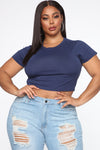 Robin Crop Top - Navy