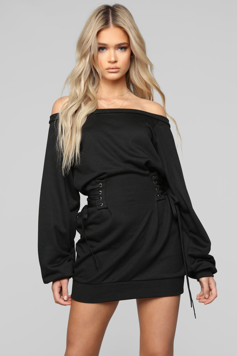 Rise And Grind Corset Dress - Black 