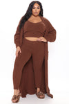 Living So Cozy 3 Piece Legging Set - Brown