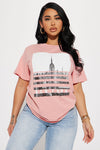 The Big City Short Sleeve Top - Mauve