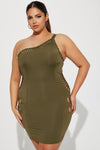 Avril Mini Dress - Olive