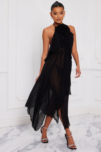 Racheal Reversible Gown - Black