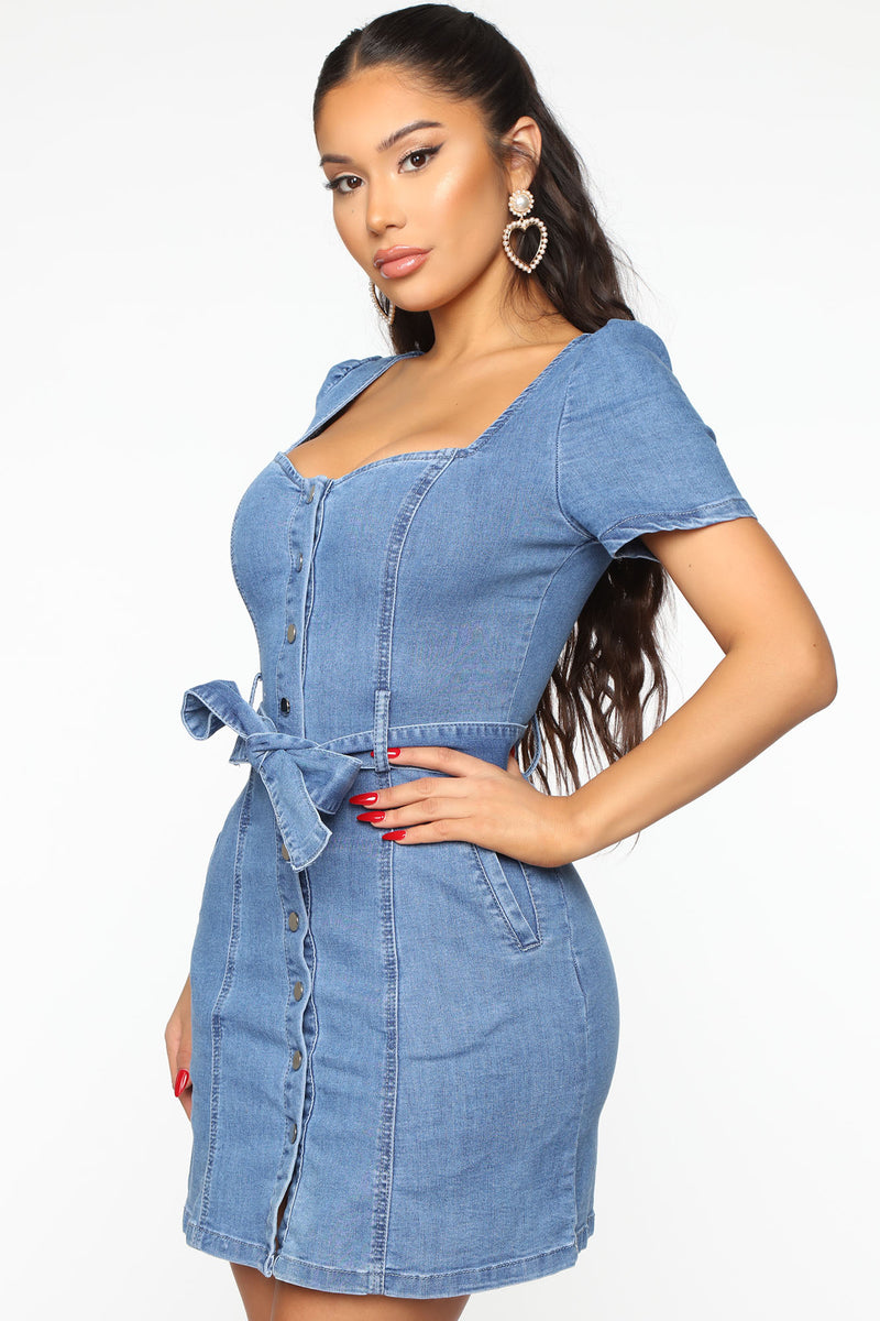 When In Doubt Denim Dress - Medium Wash | Fashion Nova, Dresses ...