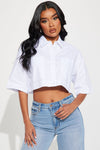 Busy Weekends Poplin Shirt - White