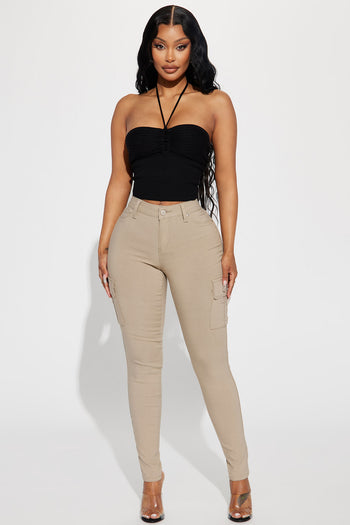 Petite Call It Even Wide Leg Dress Pants - Taupe