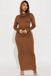 Talk A Stroll With Me Maxi Dress  - Mocha