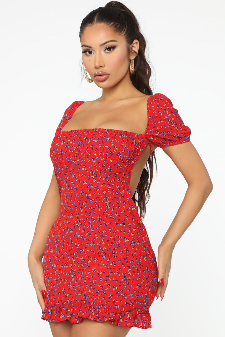 fashion nova red mini dress