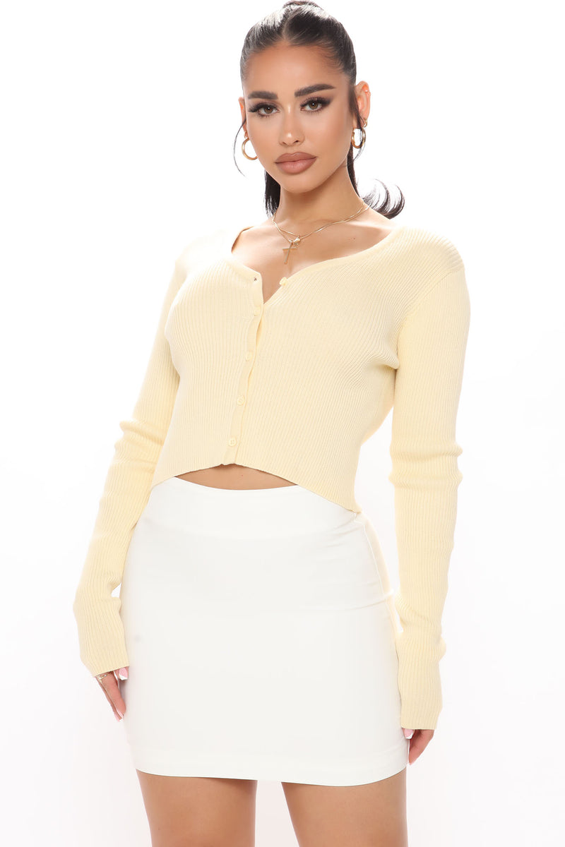 Walk In The Forest Sweater Cardigan - Yellow | Fashion Nova, Sweaters ...