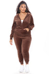 The Original Trendsetter Velour Set - Chocolate