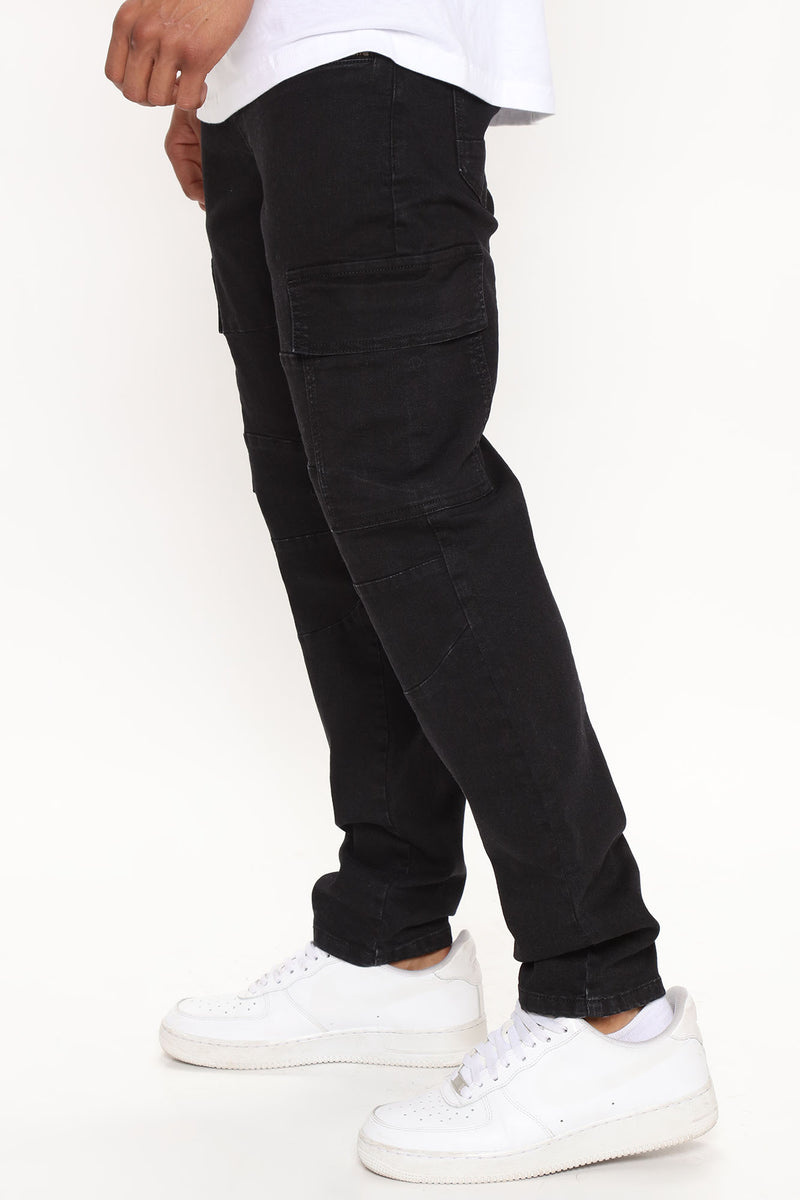 Simple Slim Cargo Jeans - Black | Fashion Nova, Mens Jeans | Fashion Nova