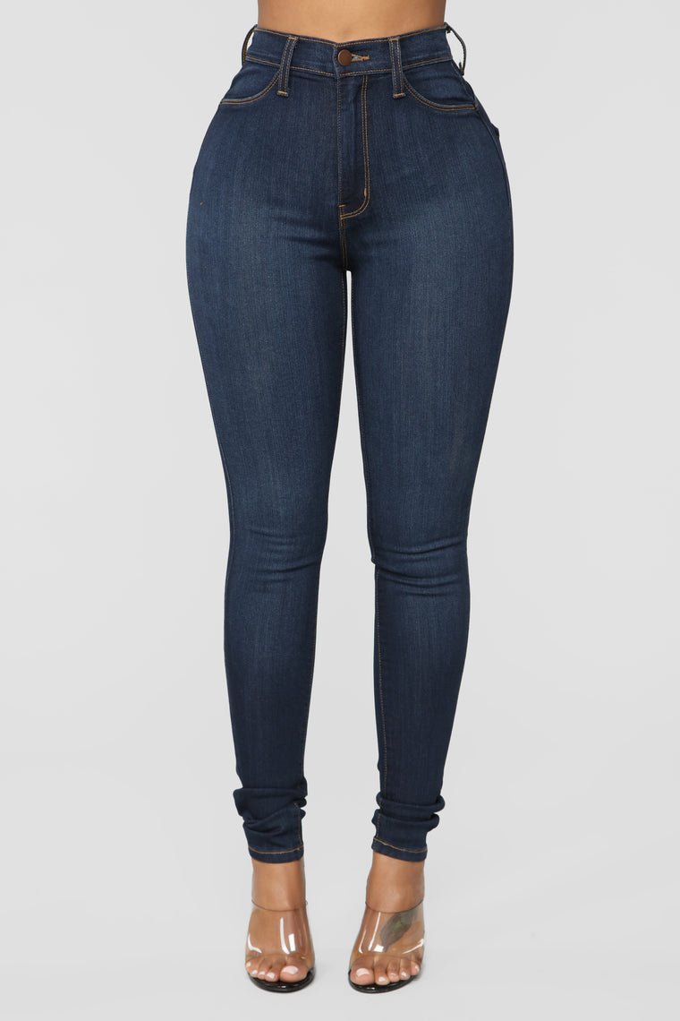 dark denim stretch jeans