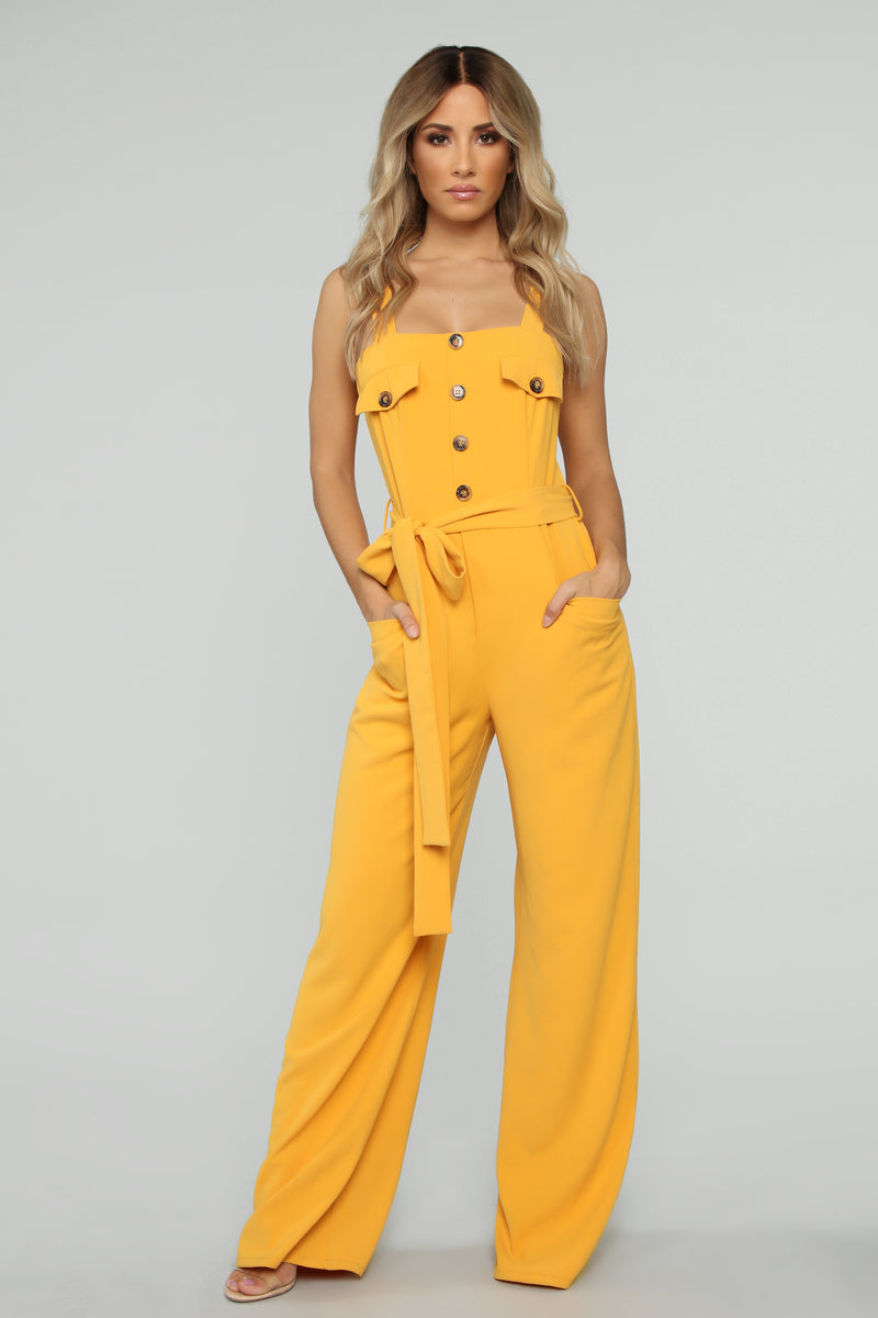 Janeska Wide Leg Jumpsuit - Yellow | Fashion Nova, Jumpsuits | Fashion Nova