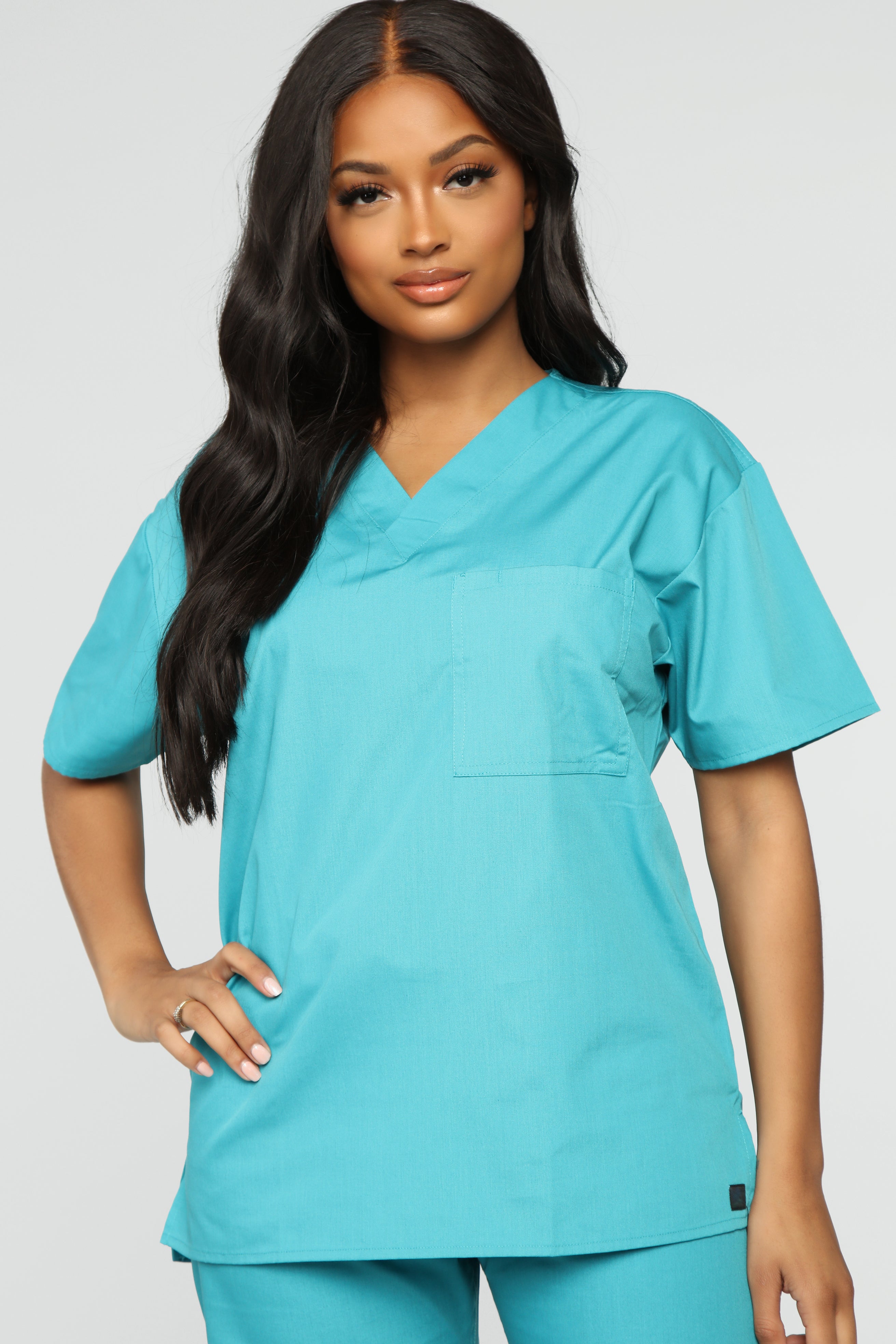 All Better Now Scrub Top - Turquoise