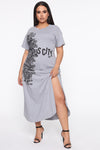 Send Me Your Location Maxi Dress - Heather Grey