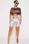 Rough Rider Biker Shorts - Silver