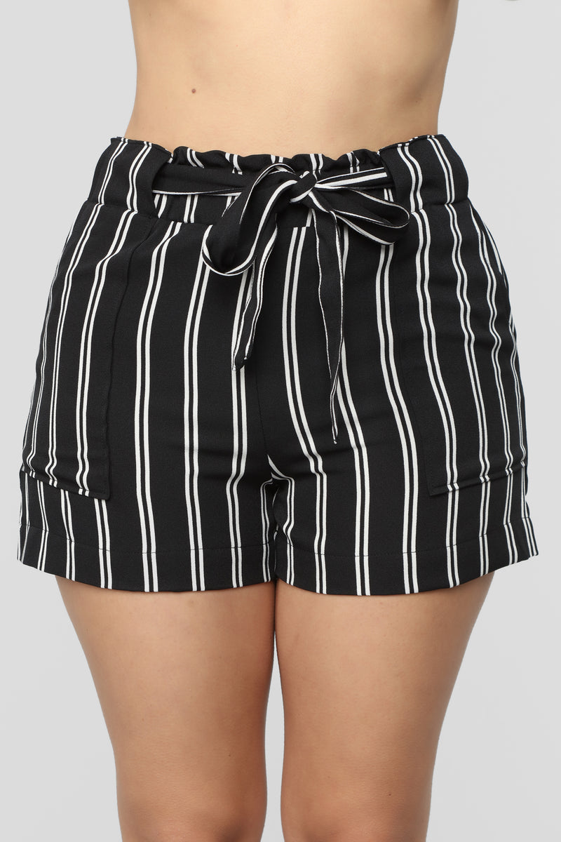 Summer Breeze Striped Shorts - Black/White | Fashion Nova, Shorts ...