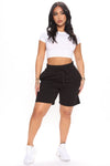 Here To Lounge Sweatshorts - Black