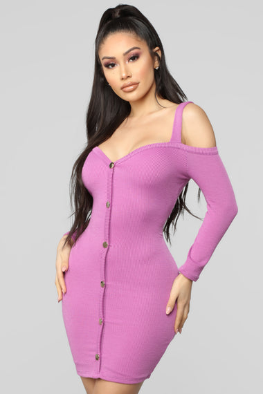 Head In The Clouds Sweater Dress - Purple – Fashion Nova
