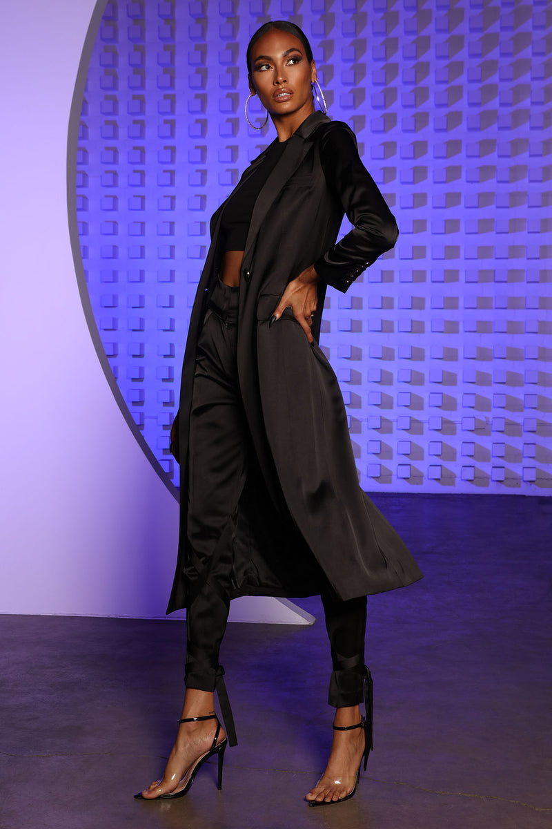 Sage Tailored Maxi Jacket - Black | Fashion Nova, Luxe | Fashion Nova