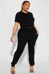 A Chill Day Pant Set - Black