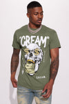 Cream All Day Short Sleeve Tee - Sage