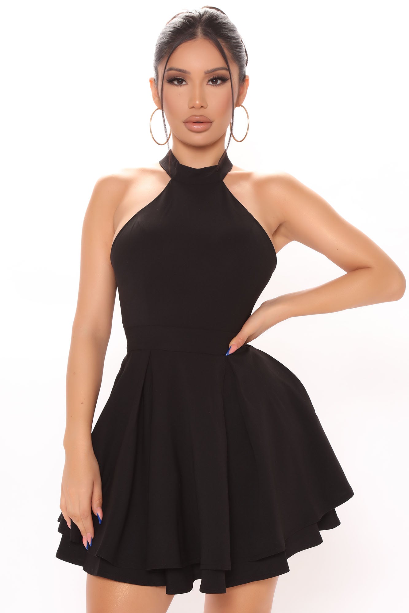 Aspen Fit And Flare Mini Dress - Black | Fashion Nova