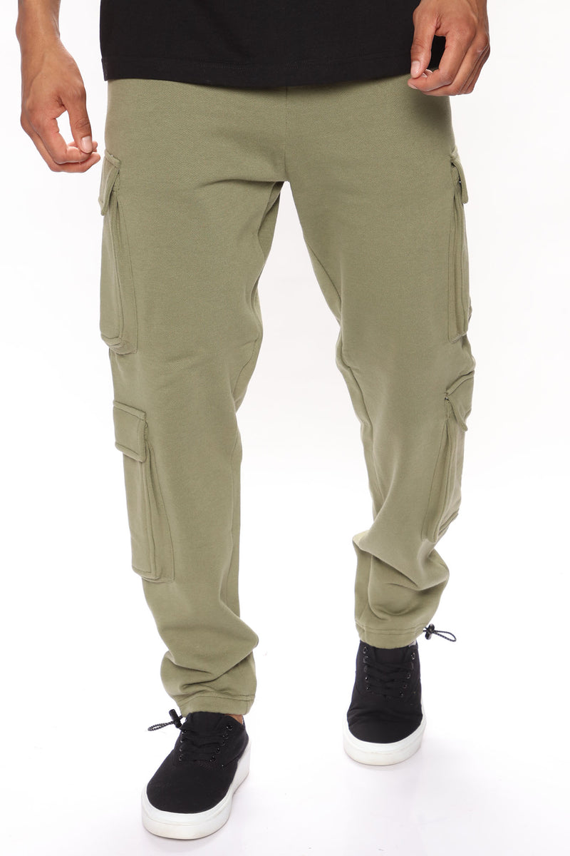 Knit Cargo Pants - Olive | Fashion Nova, Mens Pants | Fashion Nova