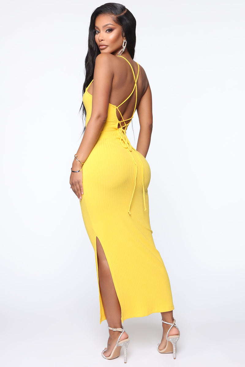 Laced And Ready Midi Dress - Yellow | Fashion Nova, Dresses | Fashion Nova