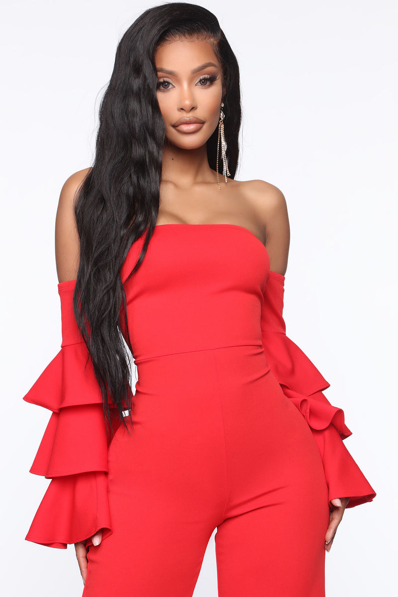 Love Talk Ruffle Jumpsuit - Red | Fashion Nova, Jumpsuits | Fashion Nova