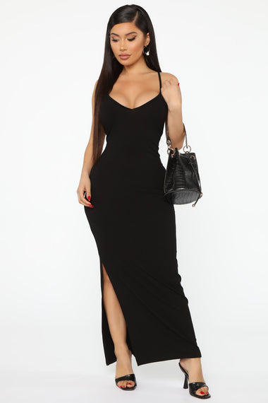 Doing My Thing Maxi Dress - Black – Fashion Nova