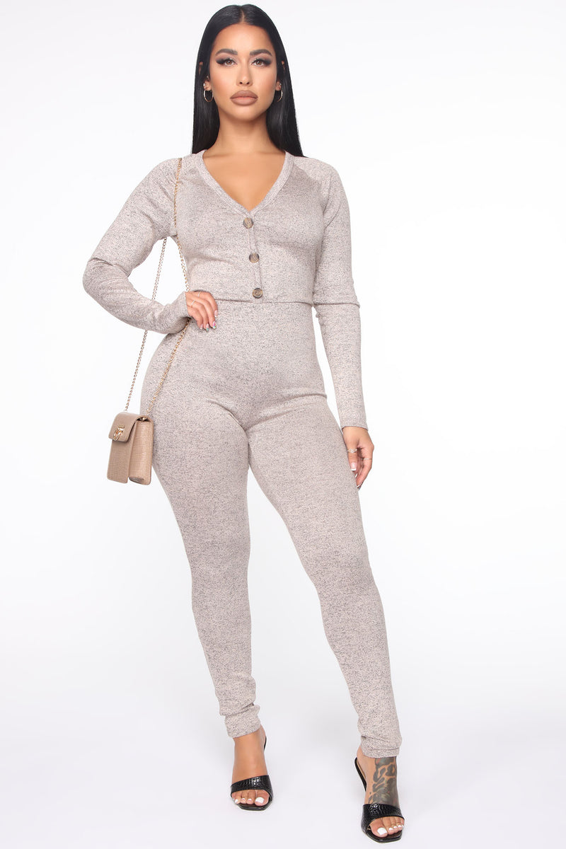 Laid Back Nights Jumpsuit - Tan | Fashion Nova, Jumpsuits | Fashion Nova