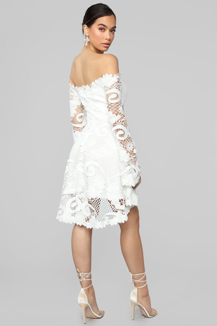 white crochet festival dress