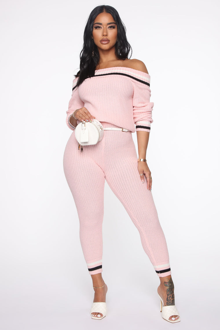 pink sweater sets