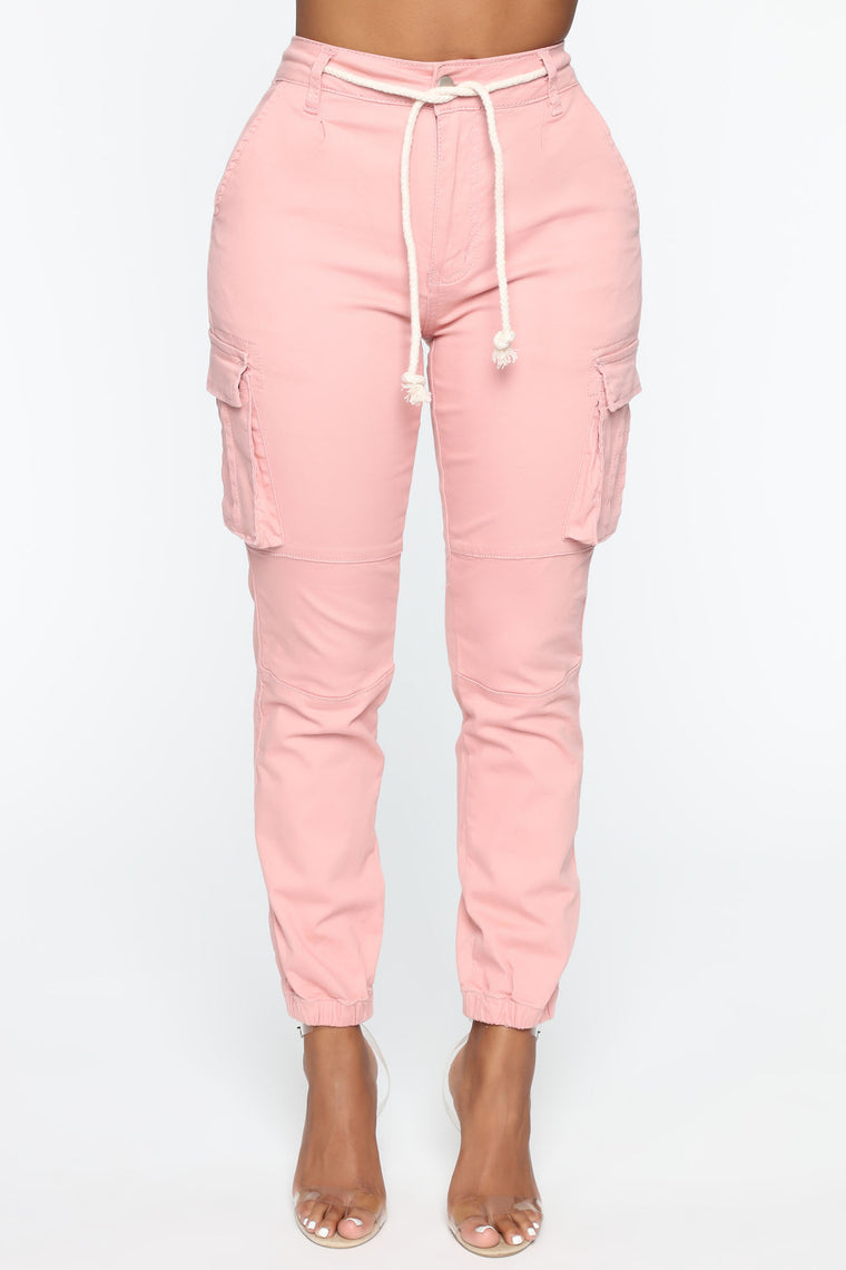 peach cargo pants