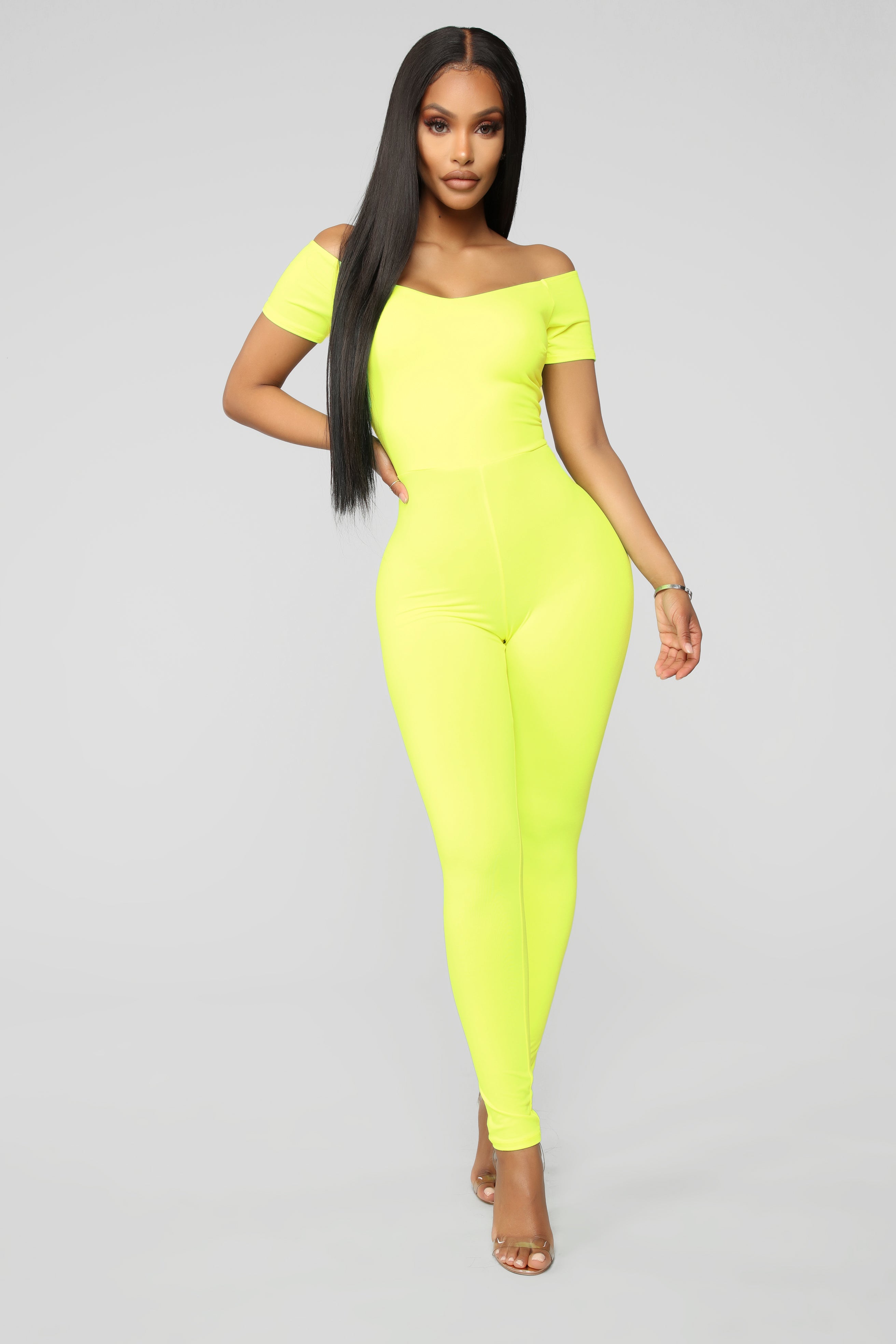 Love Your FN Body Jumpsuit - Neon Yellow