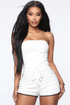 Leena Tube Romper - White