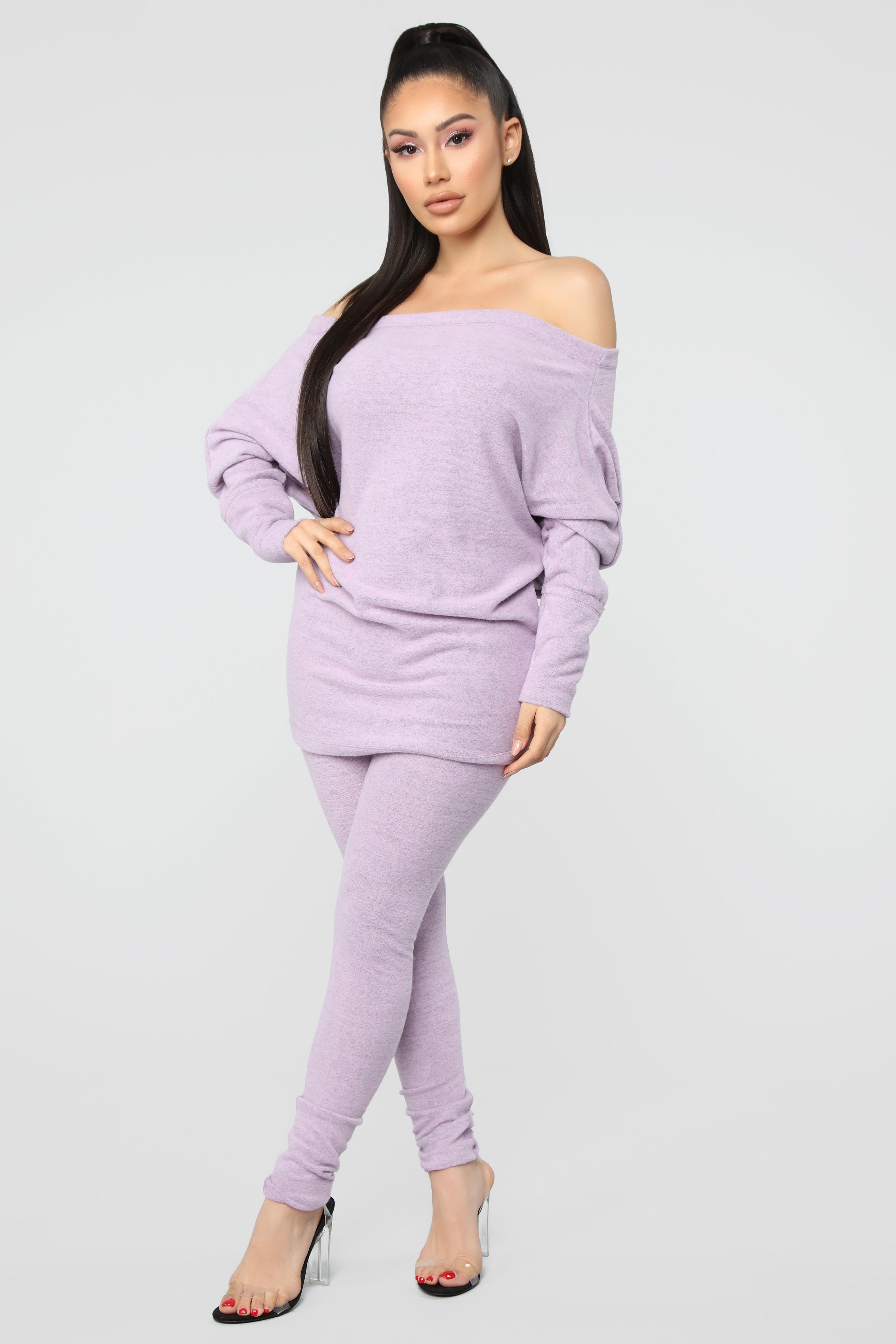Warmer With You Lounge Set - Lavender
