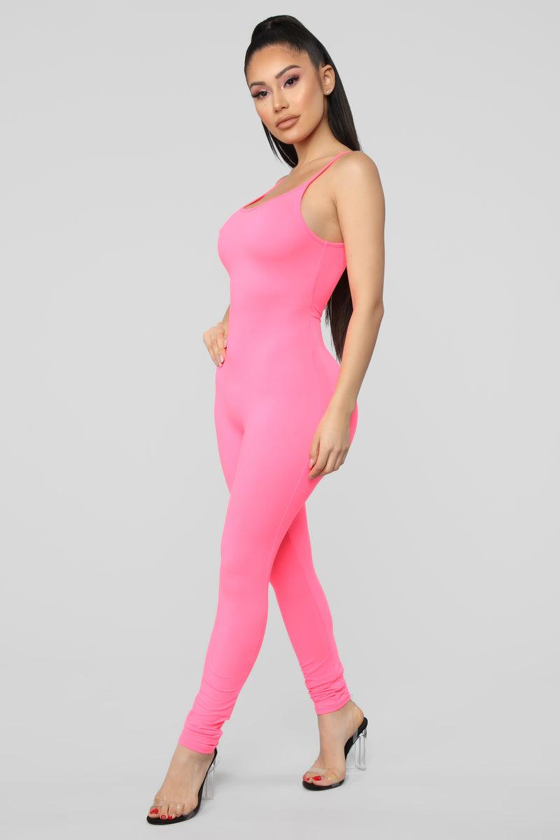 Nova Season Neon Jumpsuit - Neon Pink, Jumpsuits | Fashion Nova