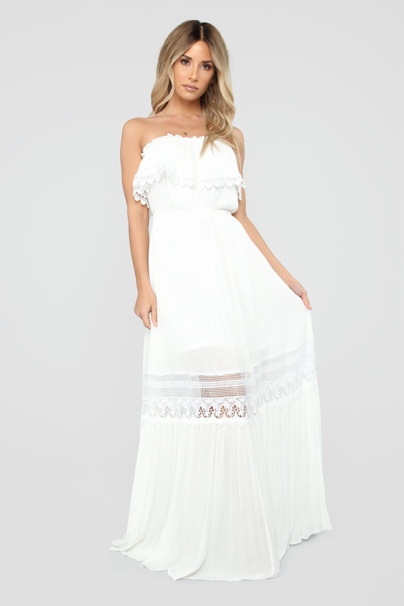 Out Of The City Tube Maxi Dress - White, Dresses | Fashion Nova