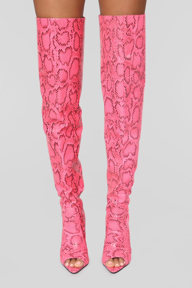 fashion nova pink boots