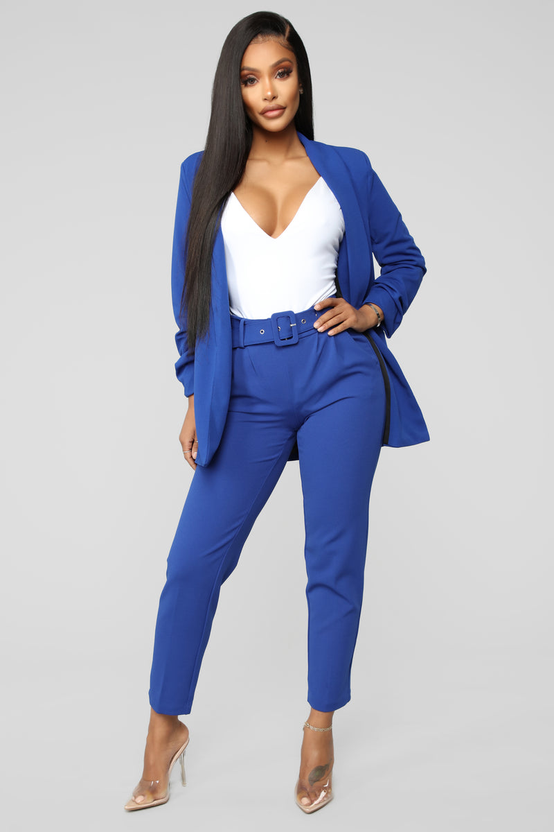 Talia Belted Pants - Royal | Fashion Nova, Pants | Fashion Nova