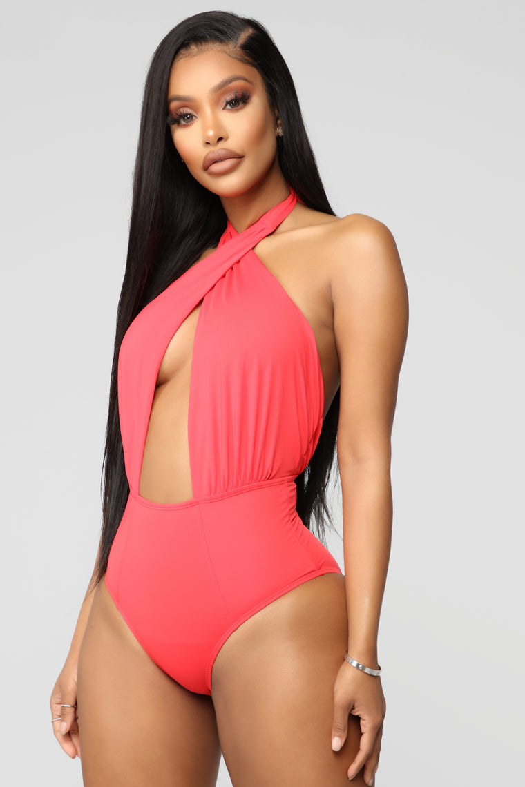 fashion nova red swimsuit