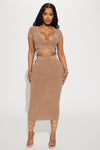 Call Me Tonight Skirt Set - Mocha